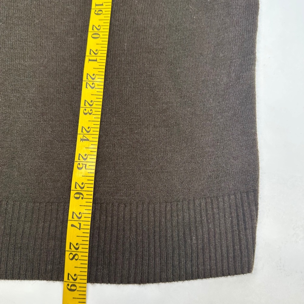 US Polo Assn Mens V-Neck Sweater Dark Brown Long Sleeve Knit Logo Size M - Picture 6 of 9